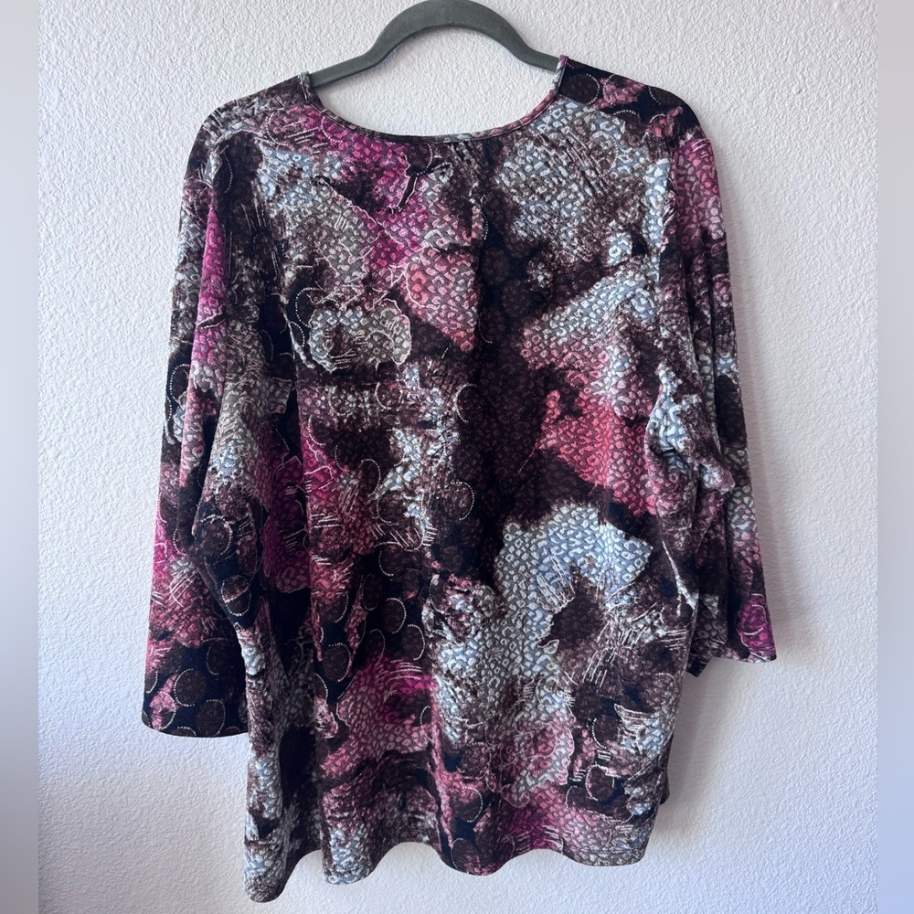 Y2K Alison Daley Plus Size 2X Multicolor Top - Picture 2 of 3